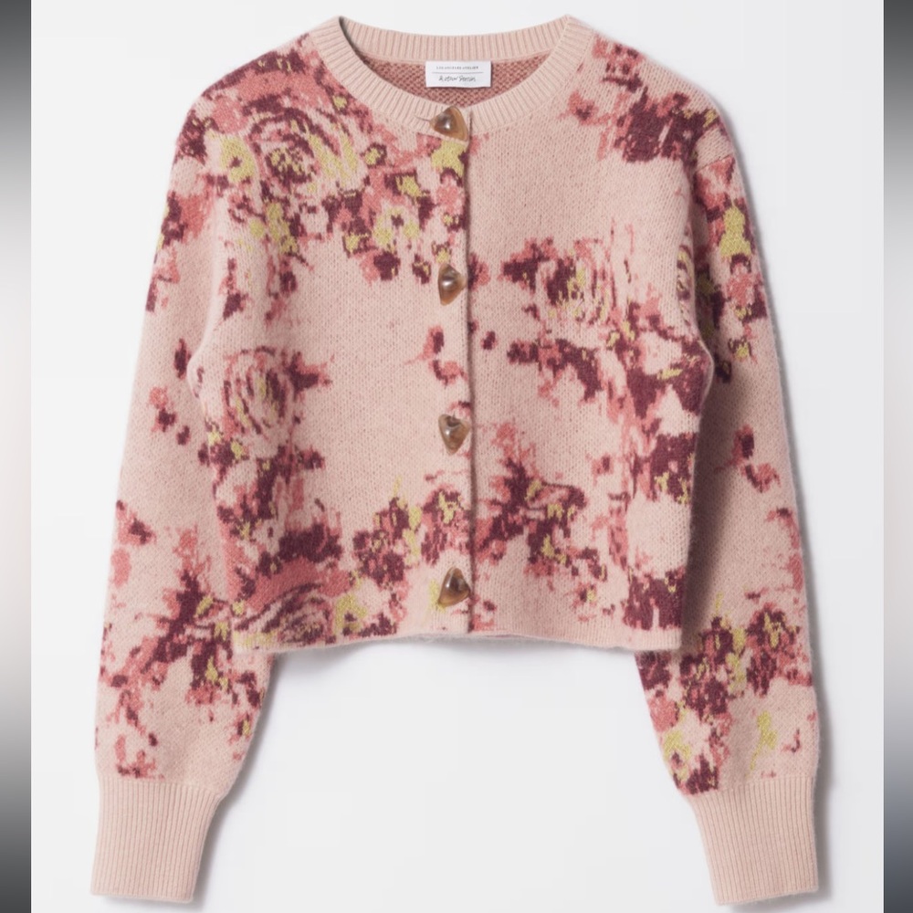 & Other Stories Floral-Jacquard Cardigan NWT